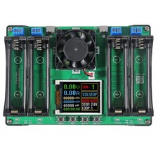 Type-C 18650 Lithium Battery 4 Channel Capacity Tester Module MAh MWh Digital...