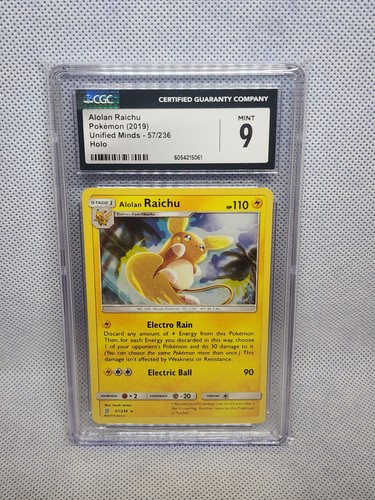 Alolan Raichu graded CGC 9 for sale on eBay
