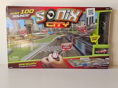 New Sonix City Raceway Interactive Playset 100 Sounds Techno Source 95003 NIB