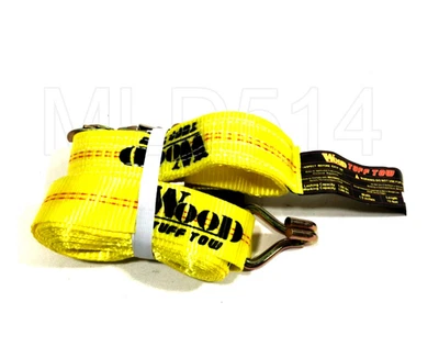 WOOD TUFF TOW Ratcheting Strap 1.5" X 15' J Hook 1 per order