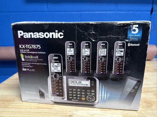 Panasonic Phone KX-TG7875 Link-to-cell Bluetooth Cellular Convergence 5 Handsets