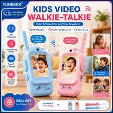 2PCS Kids Video Walkie Talkies USB Charging Indoor and Outdoor High