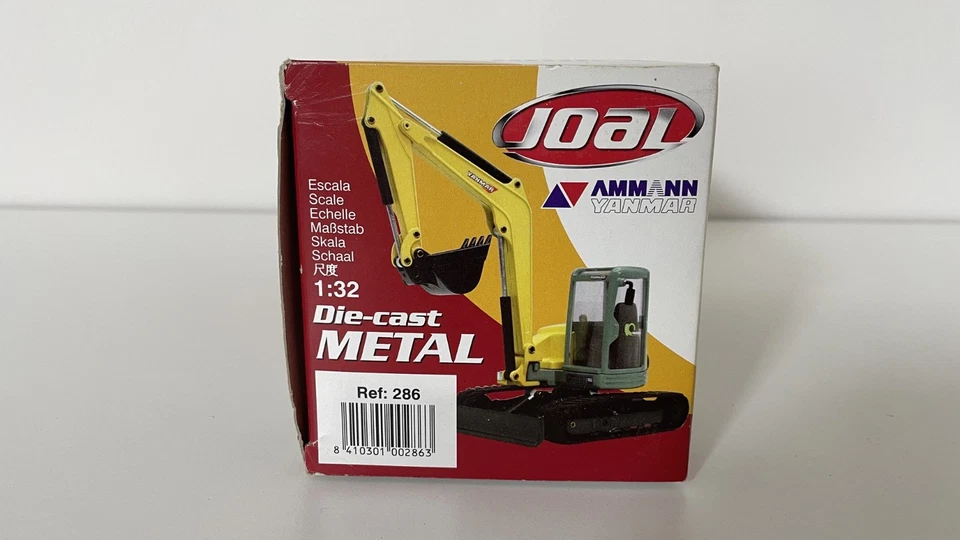 Joal Die-Cast Ammann Yanmar Mini Excavator - Immagine 4 di 4