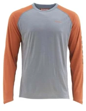 Simms Fishing Ultra-Wool Core Top Layer Mens LG Orange Soft BEST Base NEW wTags