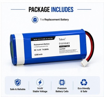 14.4V 5200mAh Battery for Deebot T10 T10 Plus T10 Turbo Vacuum