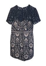 Forever New Brocaded Navy Lace & Cream  Formal Dress Size10Aus/ UK/8/USA6 NWOT