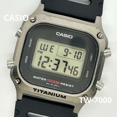 Rare CASIO TW-7000 Vintage Digital Watch 1980s Working New Battery
