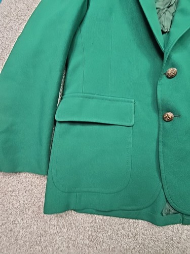 Vintage Wilsons Suit Jacket Mens Medium Dark Green Snap On Pocket Patch Business - Picture 7 of 16