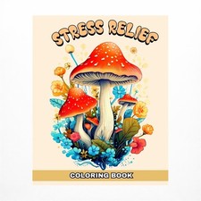 Stress Relief Coloring Book: Calming Coloring Pages with Landscapes, Animals,...