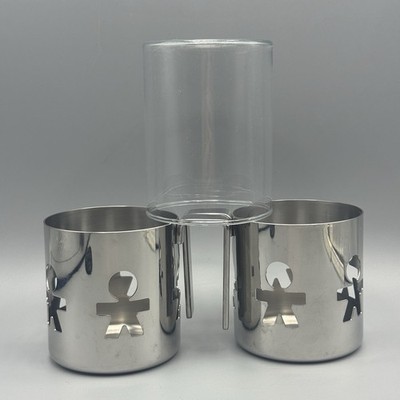 2x Alessi  Girotondo Design Mokatasse Tassen - nur 1x Glas - gebraucht