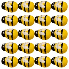 24pcs Bee Ornaments Wooden Bee Crafts Bee Hanging Decorations DIY