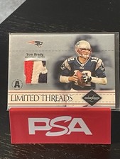 2004 TOM BRADY LEAF LIMITED THREADS LT-95 GAME WORN JERESY 3 COLOR PATCH /100