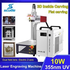 10W UV Laser Marking Machine Crystal Glass 3D Inside Engraving Electric Z axis