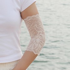 1 Pair women lace elbow arm sleeve thin cover tattoo scar decoration high resili