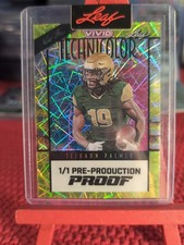 2024 Leaf Vivid Football Tejhaun Palmer Now In.. Yellow Lazer 1/1 Pre Production