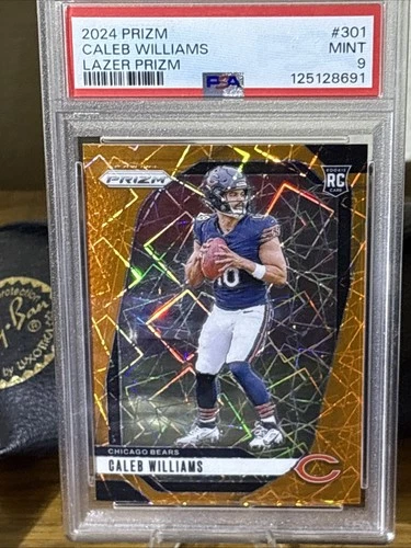 2024 Panini Prizm - Rookies Caleb Williams #301 Orange Lazer Prizm (RC) PSA 9 💎