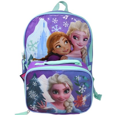 Disney Frozen Elsa Anna Little Girls School Backpack Lunch Box