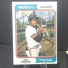 Topps 1974 Rod Carew #50 Rookie Minnesota Twins MLB Baseball Trading Card. rookie card picture