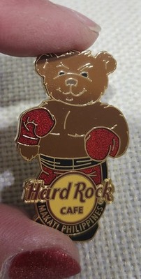 MAKATI PHILIPPINES BEAR SERIES BOXER SPORTS RED GLOVES Hard Rock Cafe PIN LE