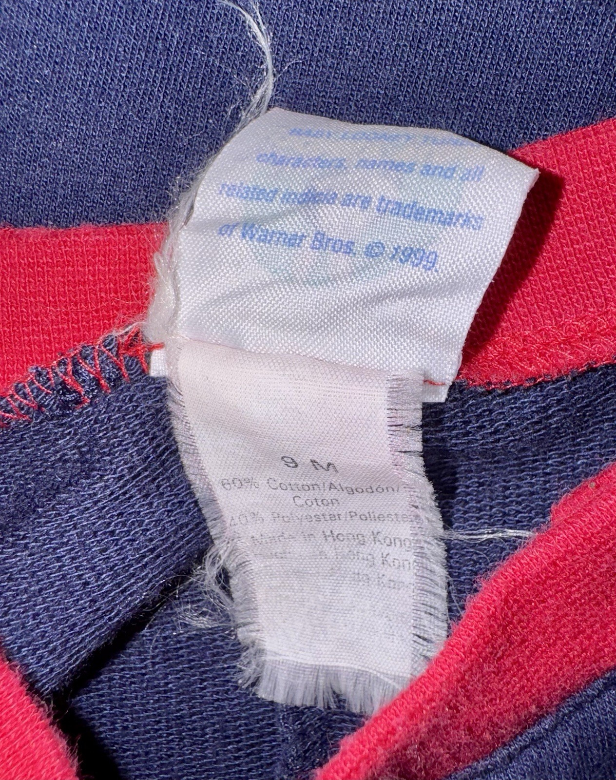 Vintage 1999 Baby Looney Tunes 9 M Romper/Jumpsuit Bugs Bunny Taz Daffy Duck