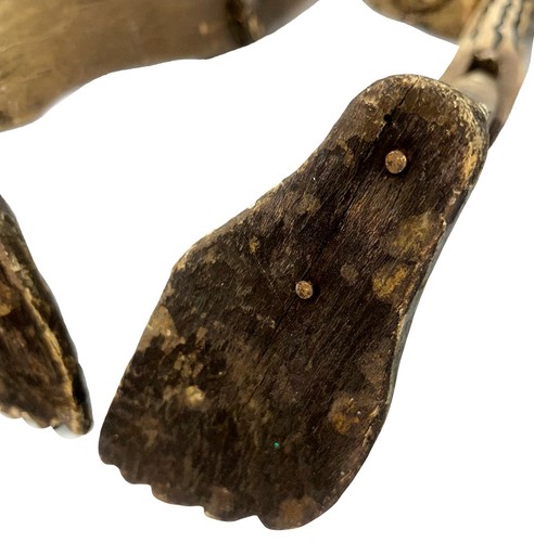 "Esqueleto de madera articulado articulado de 23"" de alto arte popular tallado a mano vintage" - Imagen 14 de 15