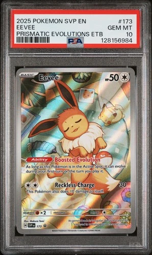 2025 POKEMON SVP EN-SV BLACK STAR PROMO #173 EEVEE PSA 10