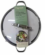 Figmint 8-Quart Nonstick Ceramic Coated Aluminum Wide Stock Pot.