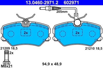 ATE Disc Brake Pad Set For PEUGEOT 405 I II 425095