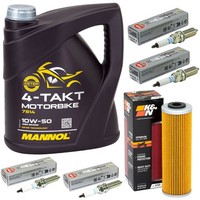 Set 4L ÖL Inspektion FüR Ktm Adventure 1190 1190 R 2015-2016 ÖLfilter ZüNdkerzen