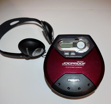 Philips Walkman CD JogProof 45 ESP -Tested and works, Red, Bass Boost