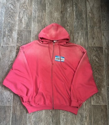 Vetements Pink Hello My Name Is Zip Hoodie XS