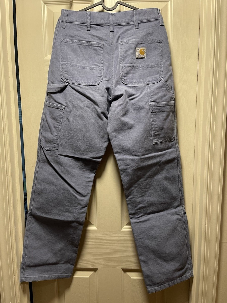 CARHARTT WIP, DOUBLE KNEE PANT, BAY BLUE (AGED CANVAS), SIZE CARHARTT WIP, DOUBLE KNEE PANT, BAY BLUE (AGED CANVAS), SIZE