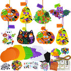 36 Sets Fall Crafts DIY Pumpkin Bat Black Cat Ghost Candy Corn Frankenstein Orna