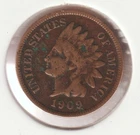 US Rare Old West 1909 Indian Head Penny Coin American Collection Shield Cent X76