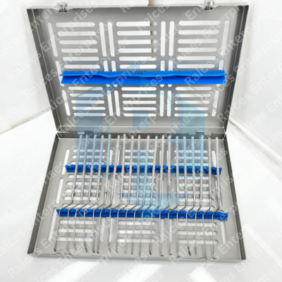 Rhoton Micro Dissector Set of 19 pcs with Sterilizing Case Neuro Instruments