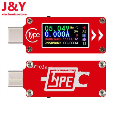 0.96'' TC64 Type-C USB LCD Display Voltmeter Ammeter Voltage Current Power Meter