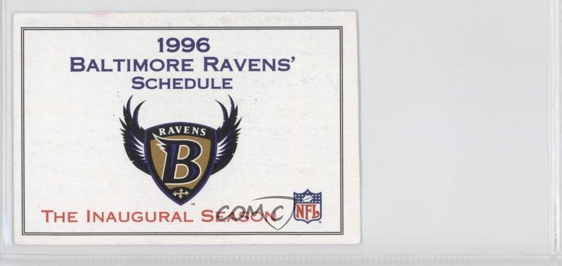 1996 Baltimore Ravens Team Schedules Baltimore Ravens