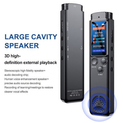 64GB Digital Diktiergerät Aufnahmegerät Sprachrekorder Audiorekorder Dictaphone - Bild 12 von 12