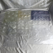 Mixed Lot of 14 Clear Plastic Chocolate Molds-OCEAN/BEACH/SUMMER