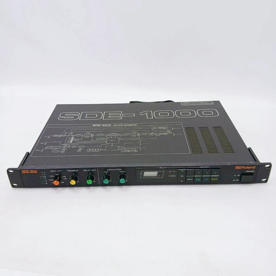 Roland Digital Delay SDE-1000 100V Rack Effects Processor Tested Japan /AM212 - Image 2 of 4