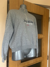 JACK WILLS Grey 1/4 Zip Jumper Sweater Cotton Blend Size 6, Fore Street Salcombe