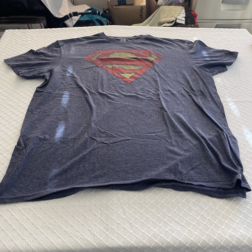 DC Superman T-Shirt Men’s Sz XL Adult Unisex Blue Gray - Picture 2 of 9