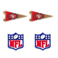 NFL San Francisco 49ers Football Team For Crocs Shoe Charms Jibbitz - 4 pieces