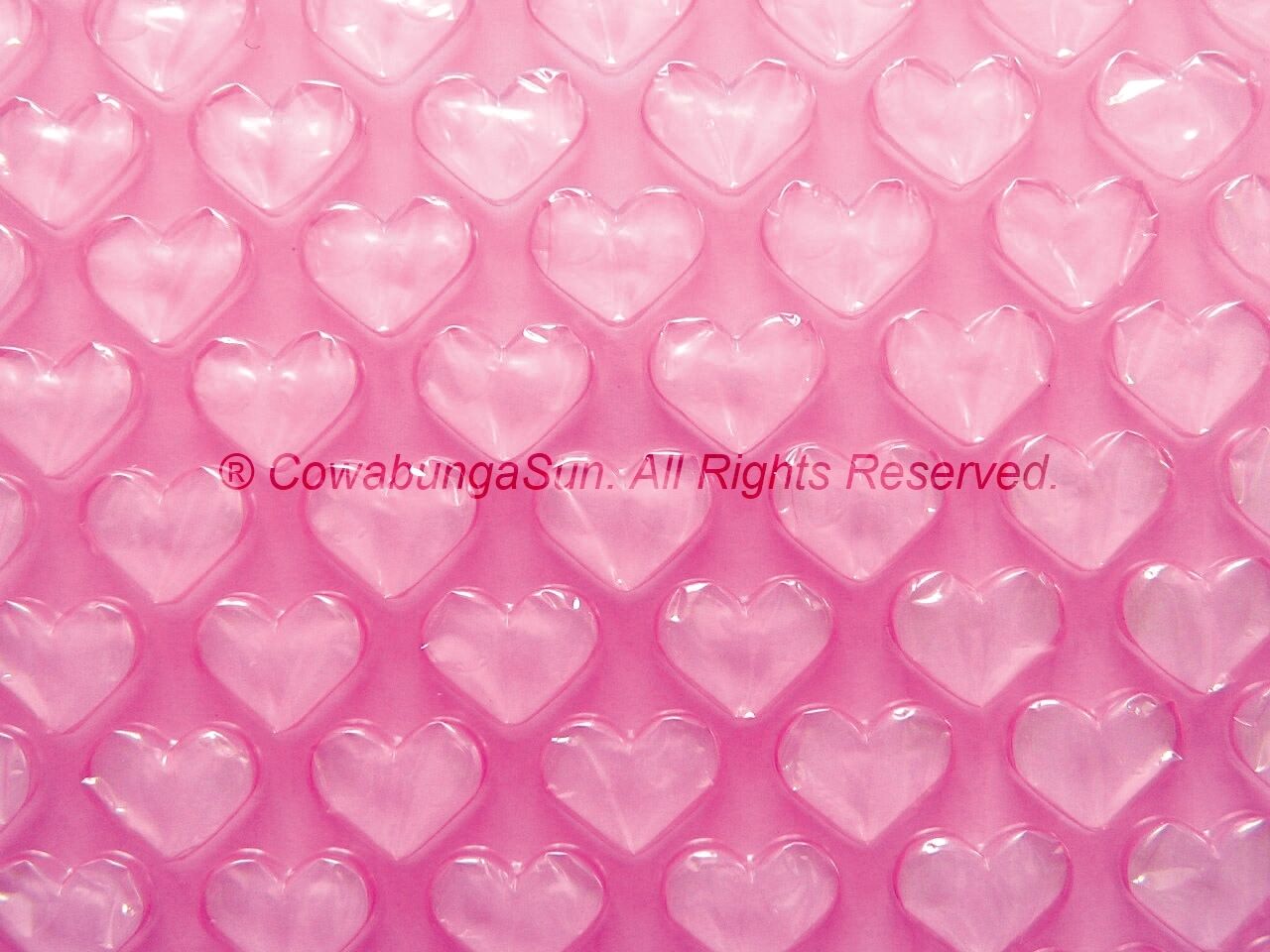 PINK HEART BUBBLE AIR CUSHION WRAP 8 x 30ft Roll Special Festive Romantic  Gift 