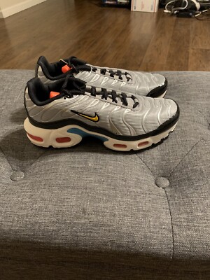 Nike Air Max TN Plus (GS) ''SKY NIKE'' Silver/Speed Yellow CW6010-001 Kids Sz 4Y