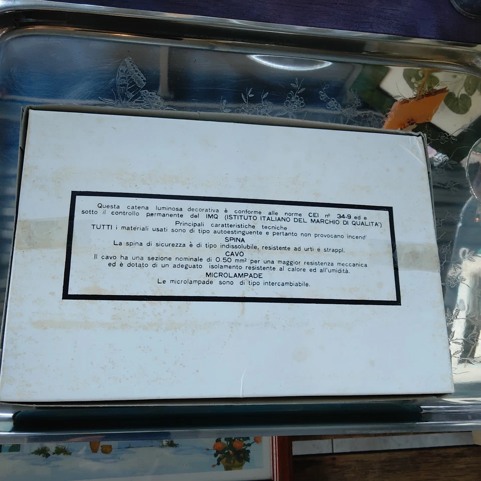 Catena 50 Luci Natale pisellino giocoplast Rara NUOVA da Collezione Vintage - Immagine 4 di 4