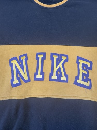 Retro Nike Sweater Mens Size Large Embroidered Logo 90s Pullover Long Sleeve - Picture 2 of 11