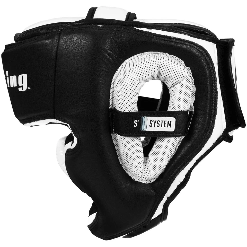 Casco de boxeo de entrenamiento facial completo en gel Fighting Sports S2 - negro/blanco Foto 3 de 4