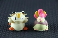 1999 Nintendo OddzOn Lot of 2 Meowth & Pidgeotto Roller Slider Figures