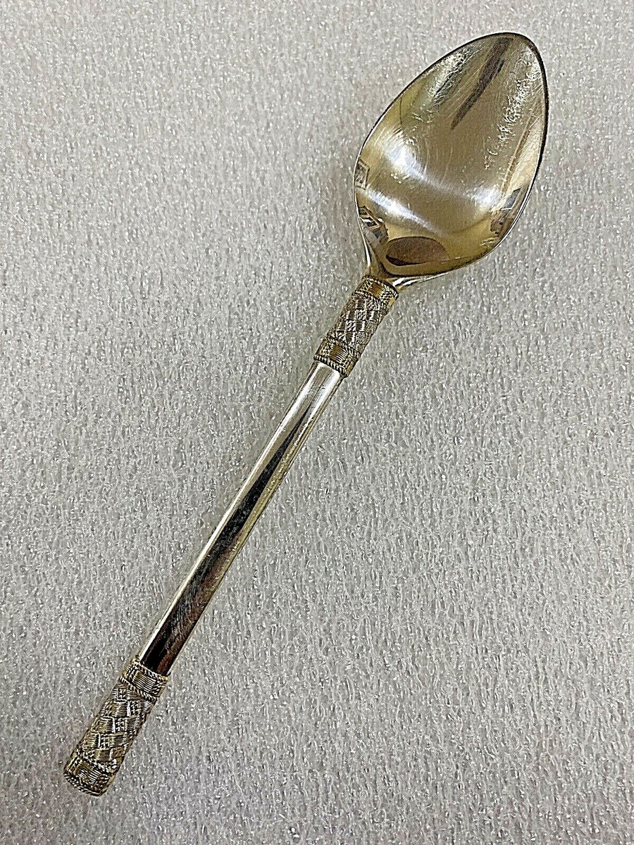 Spoon Wallace Aegean Weave Sterling Flatware Wallace GOLDEN AEGEAN